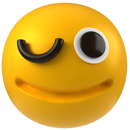 Emoji clignotant  3D Icon