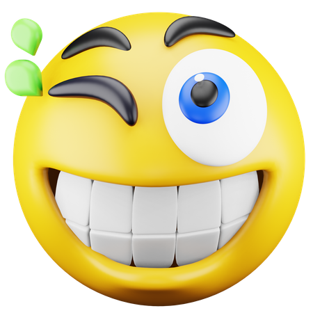 Clin d'oeil emoji  3D Icon