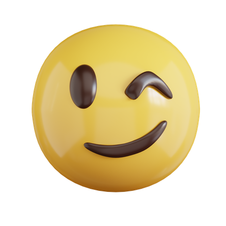 Emoji clignotant  3D Icon