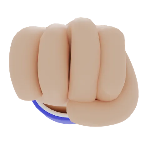 Clinch Fist Hand Gesture  3D Icon