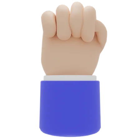 Clinch Fist Up Hand Gesture  3D Icon