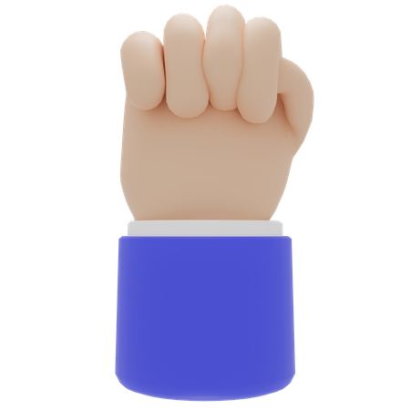 Clinch Fist Up Hand Gesture  3D Icon