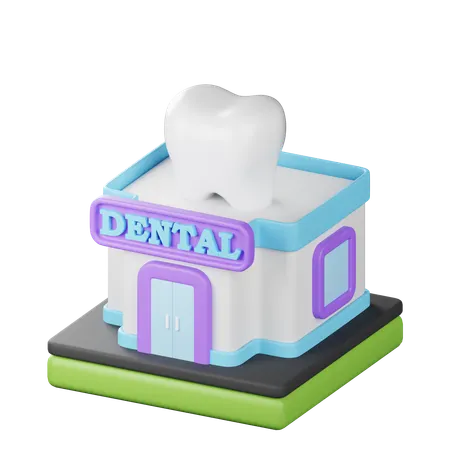 Clinica odontológica  3D Icon