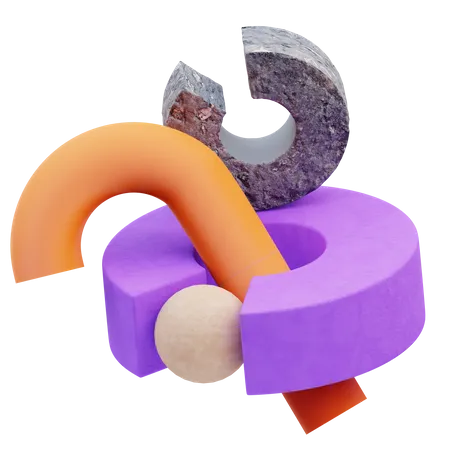 Clip abstrakte Form  3D Icon