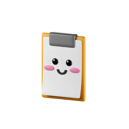 3 D Render Of Cute Clip Board Icon 3D Icon