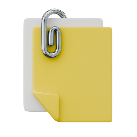 Clip de papel adjunto  3D Icon