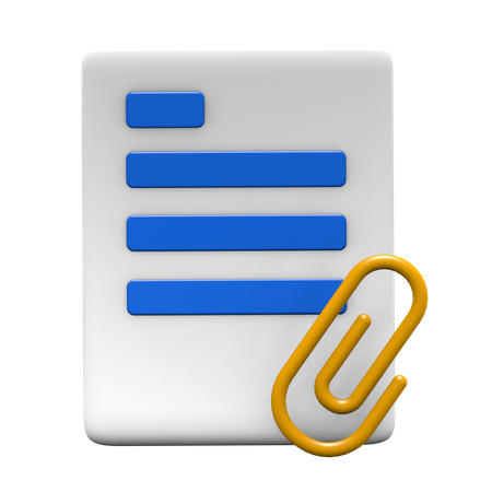 Clip File  3D Icon