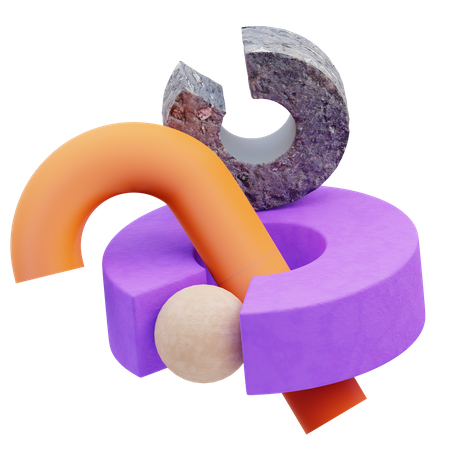 Clip forma abstracta  3D Icon