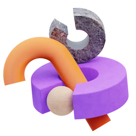 Clip forma abstracta  3D Icon