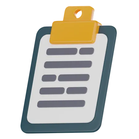 3 D Icon Clipboard And Document Perfect For Conveying Professionalism Planning 3 D Render Illustration 3D Icon