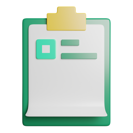 클립보드  3D Icon