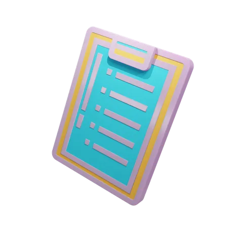 Clipboard  3D Icon