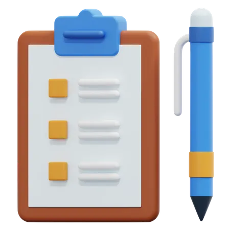 Clipboard  3D Icon