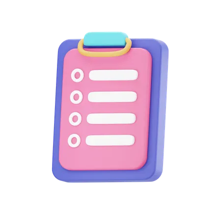 Clipboard  3D Icon