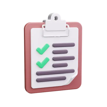 Clipboard  3D Icon