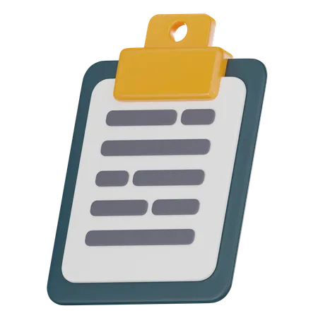 Clipboard  3D Icon