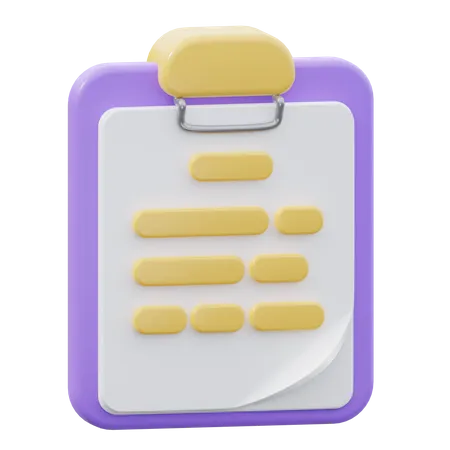 Clipboard  3D Icon