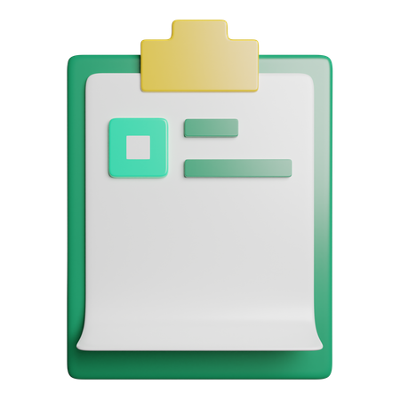 Clipboard  3D Icon