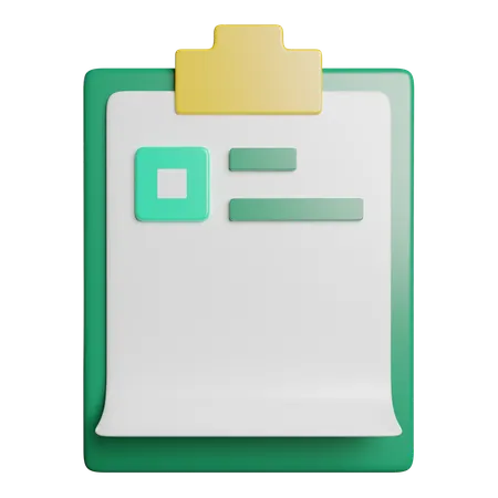 Clipboard  3D Icon