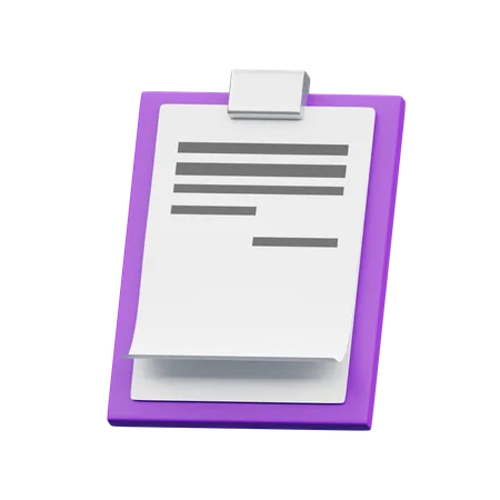 3 D Object Rendering Of Clipboard Icon Isolated 3D Illustration