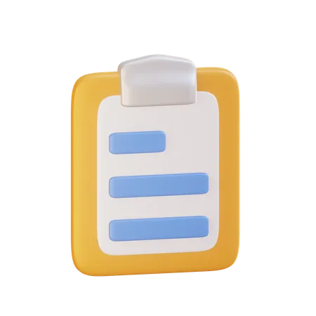 Clipboard 3 D Illustrations 3D Icon