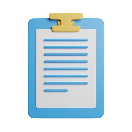 Clipboard Text Note 3D Icon