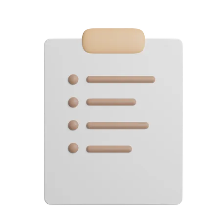 Clipboard 3D Icon