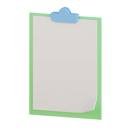3 D Clipboard Illustration With Transparent Background 3D Icon