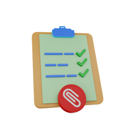 Clipboard Attachment  3D Icon