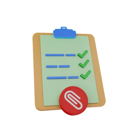 Clipboard Attachment  3D Icon