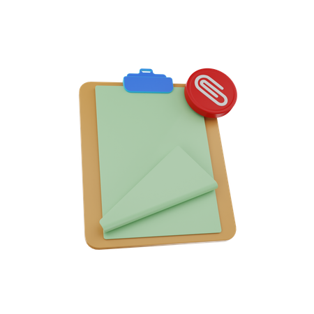 Clipboard Attachment  3D Icon