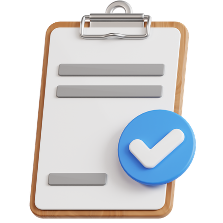 Clipboard Check  3D Icon