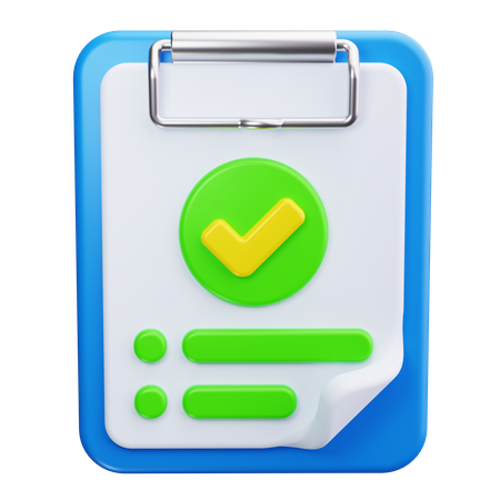 Clipboard Checklist  3D Icon