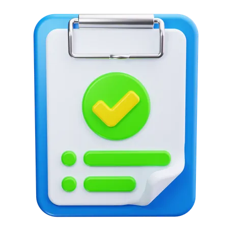 Clipboard Checklist  3D Icon