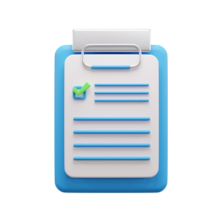 Clipboard Document  3D Icon