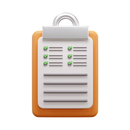 Clipboard Document  3D Icon