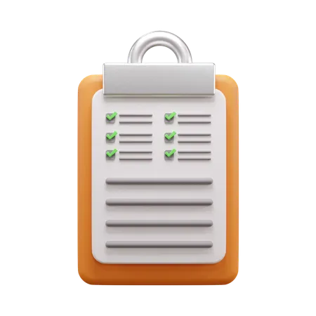 Clipboard Document  3D Icon