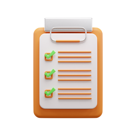 Clipboard Document  3D Icon