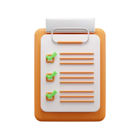 Clipboard Document  3D Icon