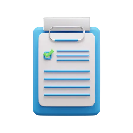 Clipboard Document  3D Icon