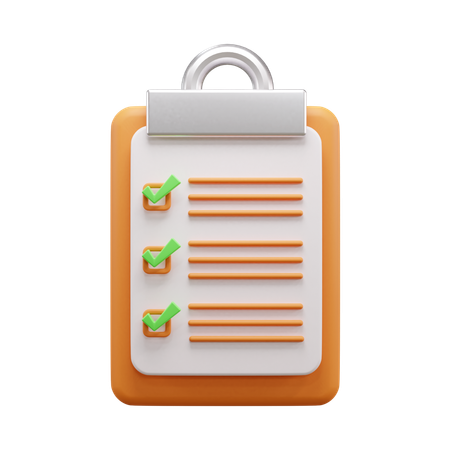 Clipboard Document  3D Icon