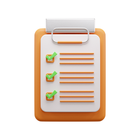 Clipboard Document  3D Icon