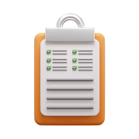 Clipboard Document  3D Icon