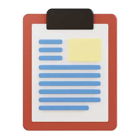 Clipboard News  3D Icon