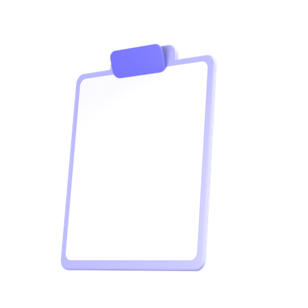 Clipboard Notes  3D Icon