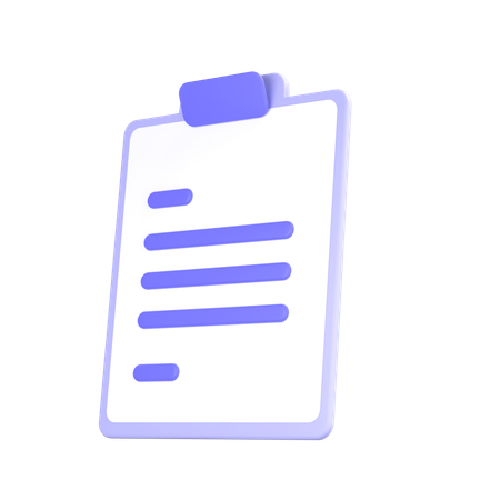 Clipboard Notes  3D Icon