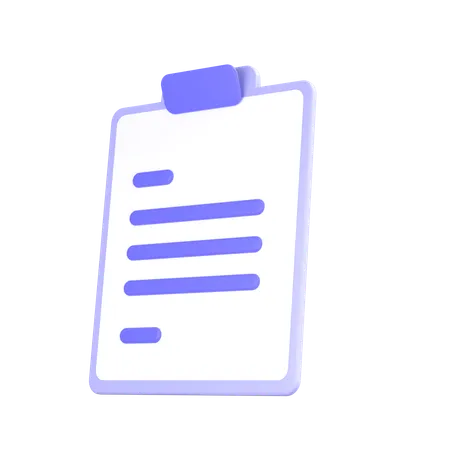 Clipboard Notes  3D Icon