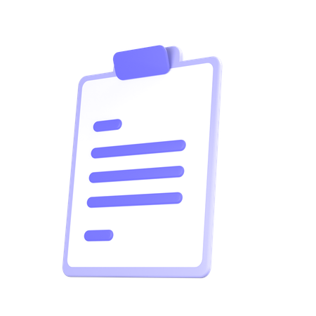 Clipboard Notes  3D Icon