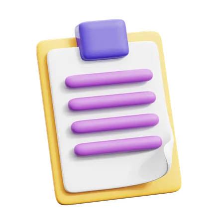 Clipboard Page  3D Icon