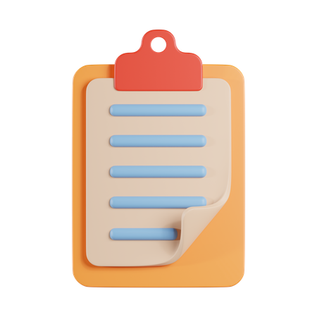 Clipboard Page  3D Icon